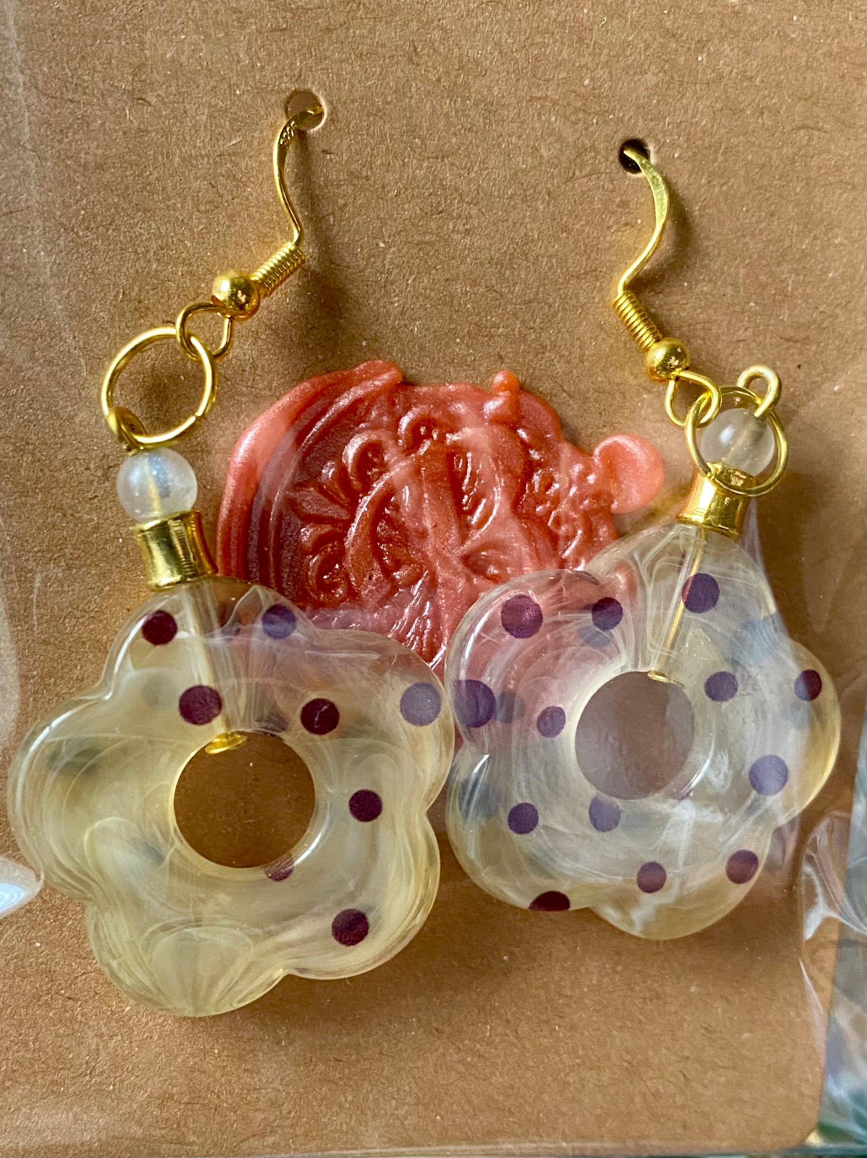 Earrings - Chocolate Chip Flower