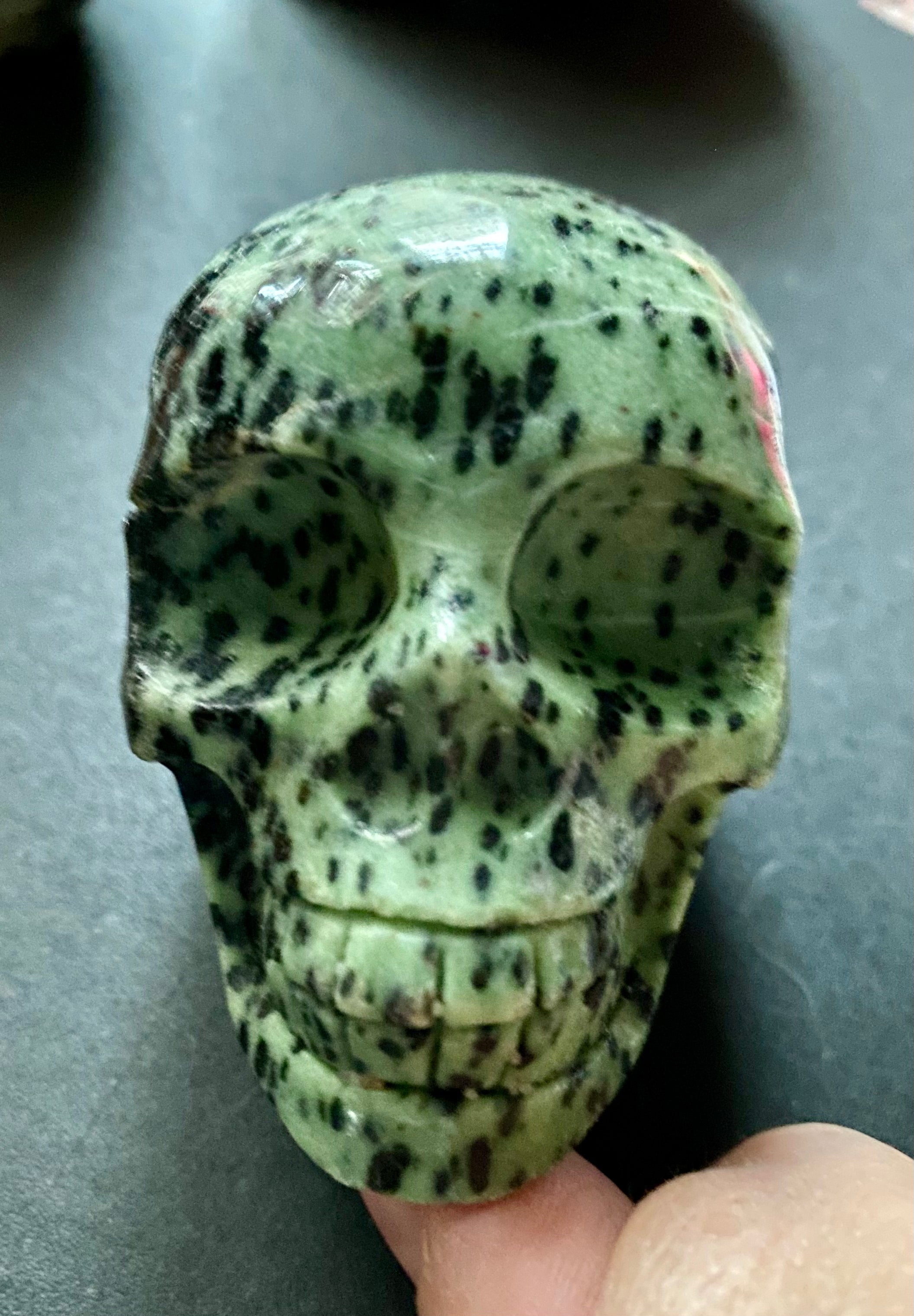 Ruby Zoisite Skull