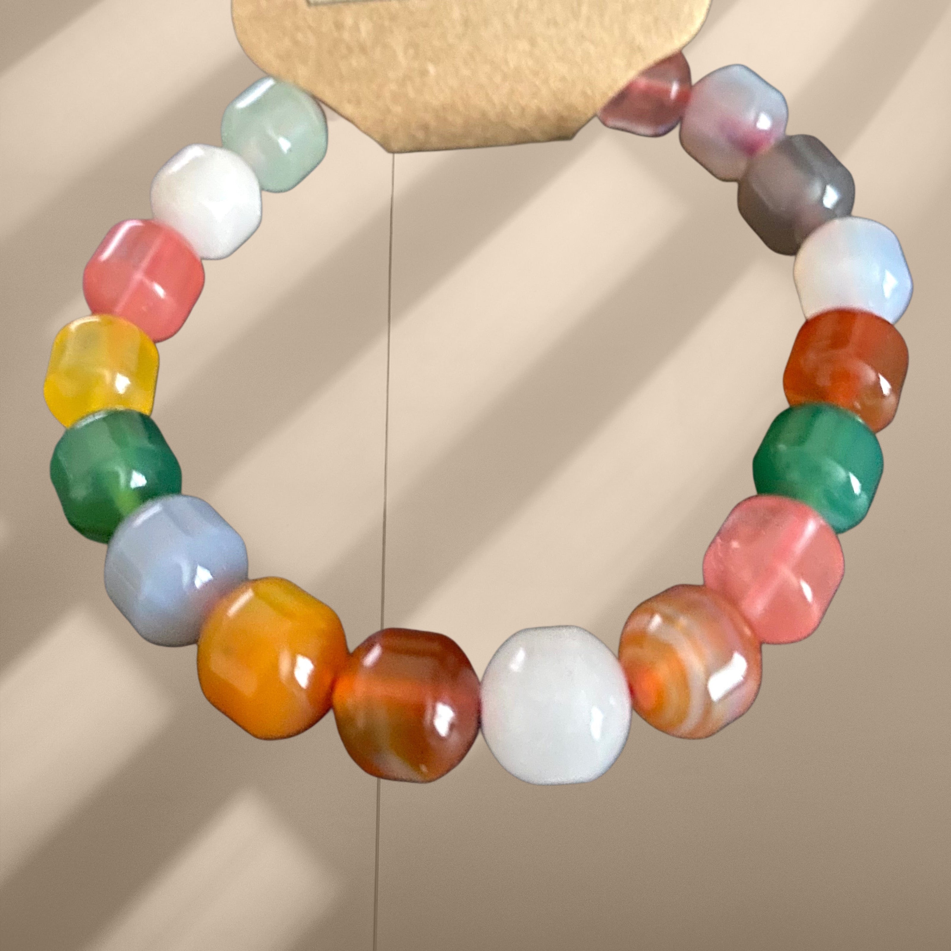 Agate - Multicolor (Drum Style Beads)