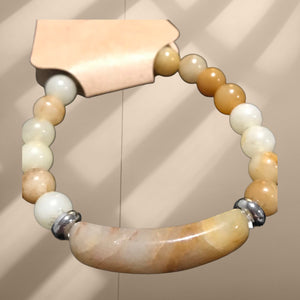 Honey Jade Half Bangle