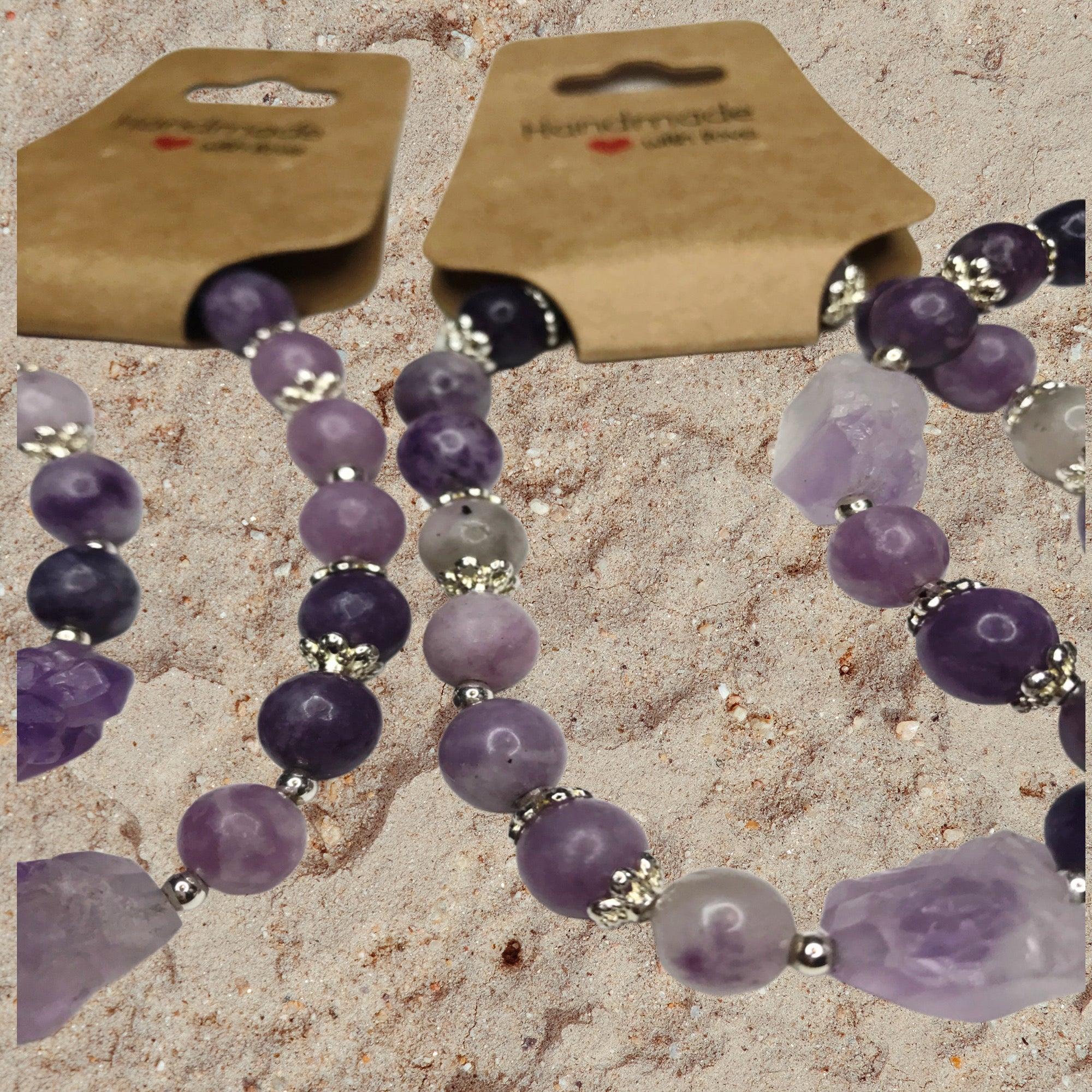 Purple Mica with Amethyst - Silver