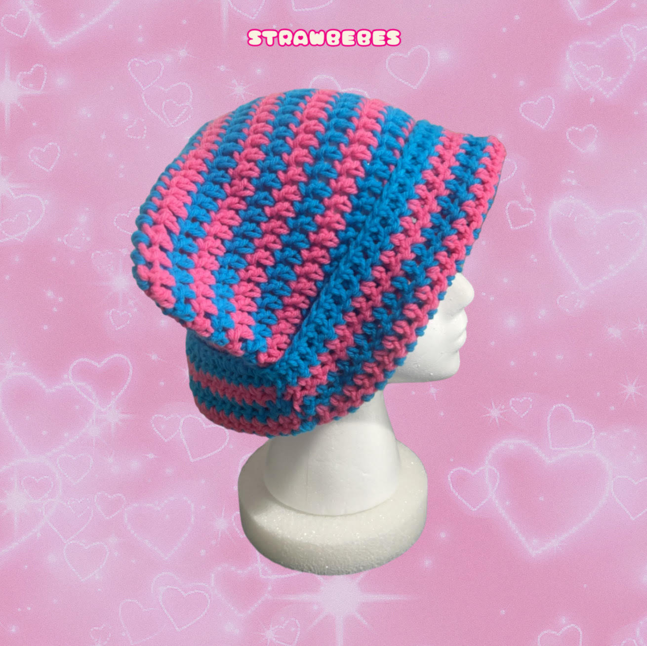 Custom Striped Kitty Beanie